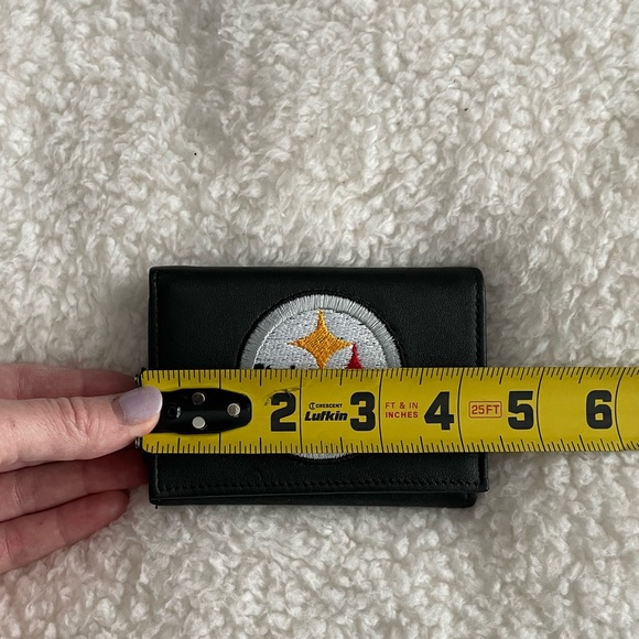 Rico’s Pittsburgh Steelers Embroidered Genuine Leather Tri-fold Wallet - Picture 9 of 11